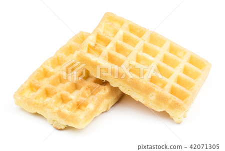 Fresh Waffle isolated on white Fresh Waffle isolated on white 42071305