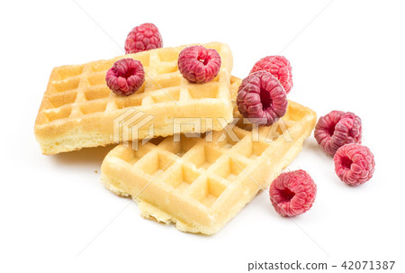 Fresh Waffle isolated on white Fresh Waffle isolated on white 42071387