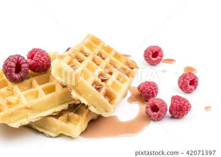 Fresh Waffle isolated on white Fresh Waffle isolated on white 42071397