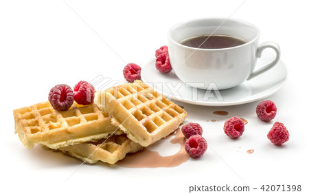 Fresh Waffle isolated on white Fresh Waffle isolated on white 42071398