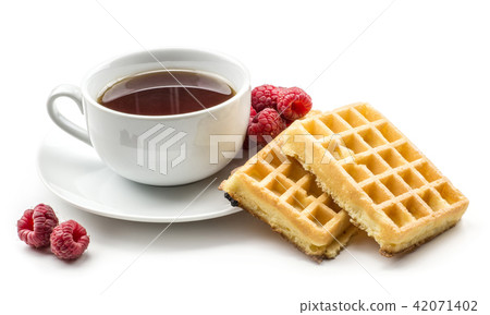 Fresh Waffle isolated on white 42071402