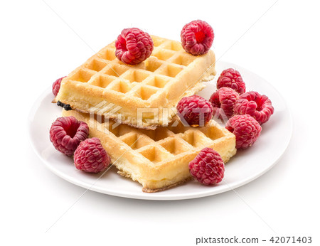Fresh Waffle isolated on white Fresh Waffle isolated on white 42071403