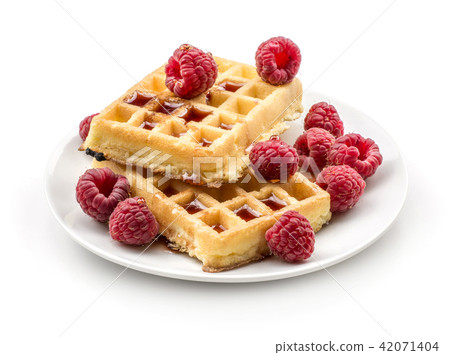 Fresh Waffle isolated on white Fresh Waffle isolated on white 42071404