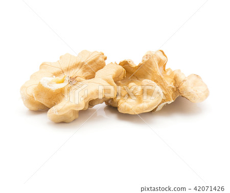 Raw walnut isolated on white Raw walnut isolated on white 42071426