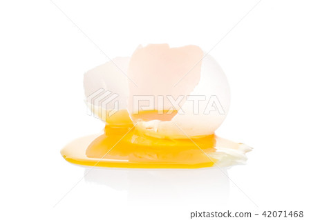 Fresh raw white eggs isolated on white Fresh raw white eggs isolated on white 42071468