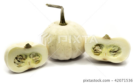 White pumpkin isolated on white White pumpkin isolated on white 42071536