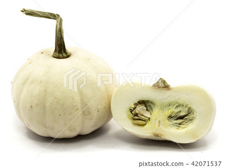 White pumpkin isolated on white White pumpkin isolated on white 42071537