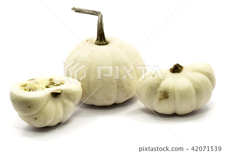 White pumpkin isolated on white White pumpkin isolated on white 42071539