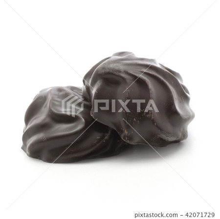 Chocolate Zephyr circle isolated Chocolate Zephyr circle isolated 42071729
