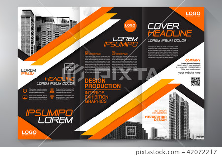 Brochure 3 fold flyer design a4 template. 42072217