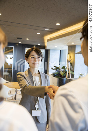 Business scene handshake greeting 42072567