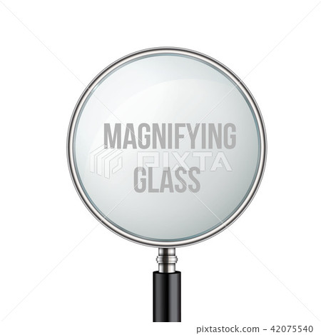 Creative vector illustration of realistic magnifying glass isolated on transparent background. Art Creative vector illustration of realistic magnifying glass isolated on transparent background. Art 42075540