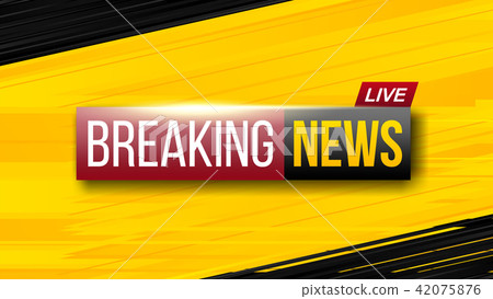 Creative vector illustration of world live breaking news. TV channel show broadcast art design 42075876
