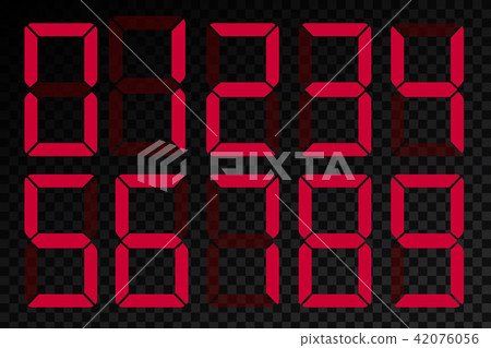 Creative vector illustration of calculator liquid crystal digital numbers isolated on background Creative vector illustration of calculator liquid crystal digital numbers isolated on background 42076056