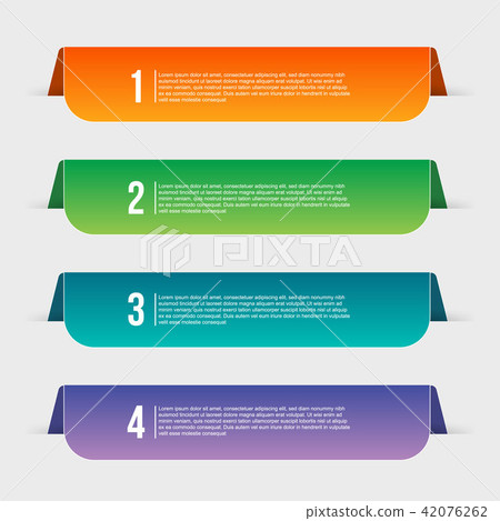 Creative vector illustration of infographics template step isolated on transparent background. Art 42076262