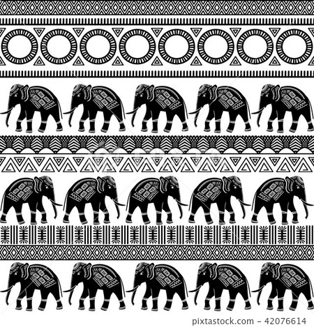 Tribal ethnic seamless pattern. Tribal ethnic seamless pattern. 42076614