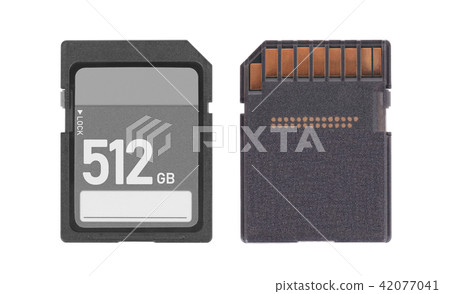 Memory card isolated on white background Memory card isolated on white background 42077041