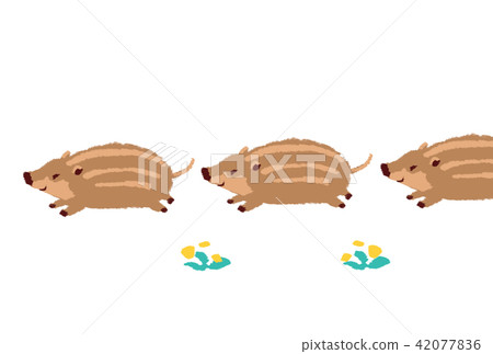 Urabe's marching straight (simple) New Year's cards New Year's material 42077836