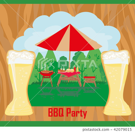 Barbecue Party Invitation card 42079015
