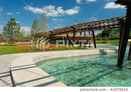 Tufeleva roscha architecture park in Moscow. Summer day at landscape park walk 42079810