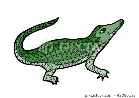 Crocodile vector. Alligator zen tangle. 42080152
