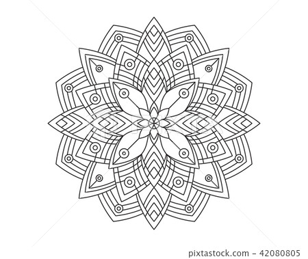 Mandala Ornament Vector Illustration - Stock Illustration [42080805 ...