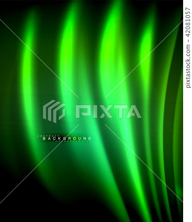 Neon glowing techno lines, hi-tech futuristic abstract background template with square shapes Neon glowing techno lines, hi-tech futuristic abstract background template with square shapes 42081057