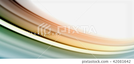 Rainbow fluid colors abstract background twisted liquid design, colorful marble or plastic wavy 42081642