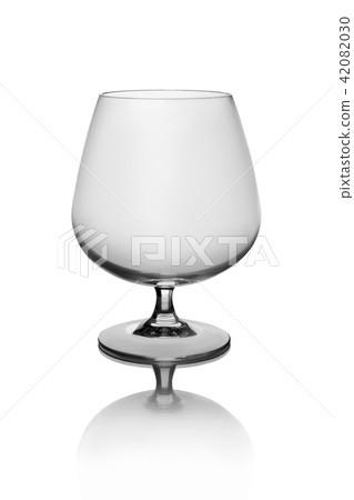 Empty Brandy glass on white background 42082030