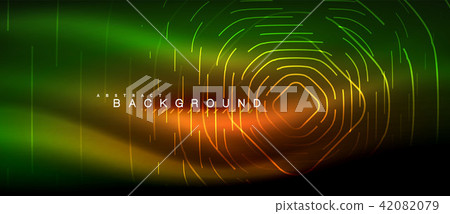Neon glowing lines, magic energy space light concept, abstract background wallpaper design Neon glowing lines, magic energy space light concept, abstract background wallpaper design 42082079