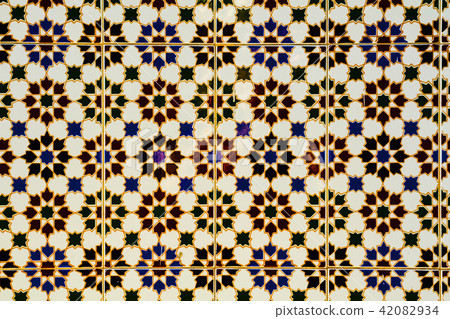 Traditional ornamental Spanish decorative tiles 42082934