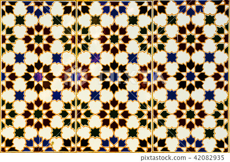 Traditional ornamental Spanish decorative tiles 42082935