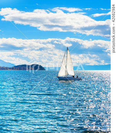 Yacht on Ohrid lake, Macedonia 42082984