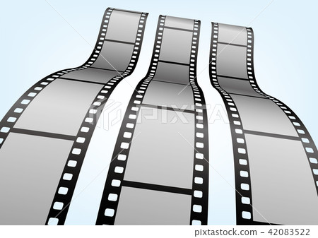 35mm film negative frame template, 3D vector element material 42083522