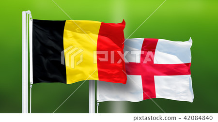 Belgium - England, FINAL OF FIFA World Cup, Russia 2018, National Flags Belgium - England, FINAL OF FIFA World Cup, Russia 2018, National Flags 42084840