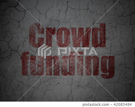 Business concept: Crowd Funding on grunge wall background Business concept: Crowd Funding on grunge wall background 42085484