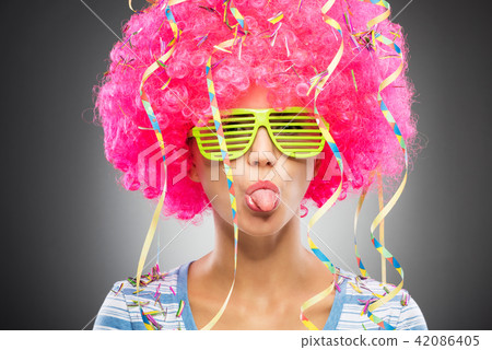 Colorful party woman 42086405