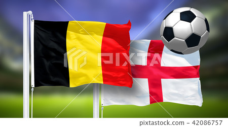 Belgium - England, FINAL OF FIFA World Cup, Russia 2018, National Flags Belgium - England, FINAL OF FIFA World Cup, Russia 2018, National Flags 42086757