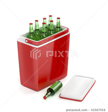 Cooling box with beer bottles 42087058