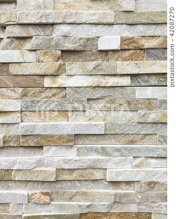 Pattern of White Modern stone Brick Wall Surfaced 42087270