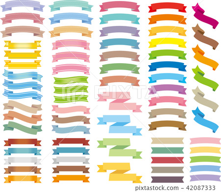 Available ribbon frame color set - Stock Illustration [42087333] - PIXTA