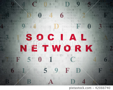 Social network concept: Social Network on Digital Data Paper background Social network concept: Social Network on Digital Data Paper background 42088740