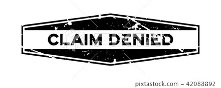 Grunge black claim denied rubber seal stamp 42088892