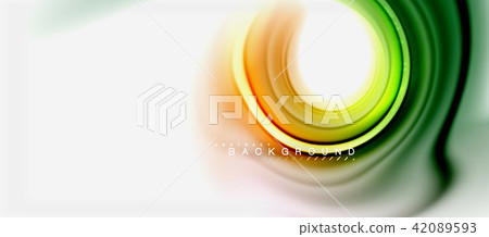 Rainbow fluid colors abstract background twisted liquid design, colorful marble or plastic wavy 42089593
