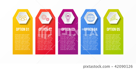 Business infographic - colourful template. Vector. 42090126