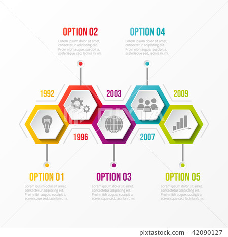 Infographic with business icons. Vector. 42090127