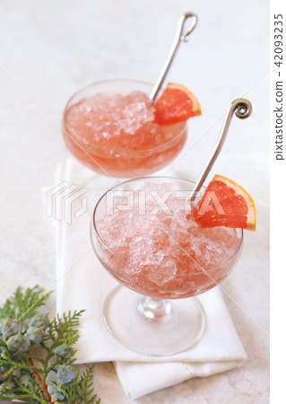 Grapefruit granita, frozen summer dessert 42093235