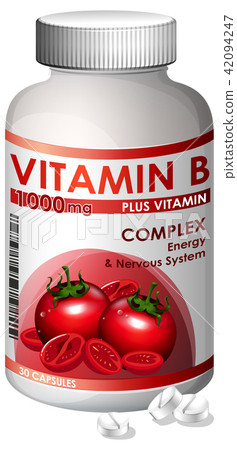 A Bottle of Vitamin B A Bottle of Vitamin B 42094247