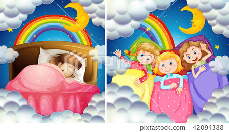 A Set of Girl Bedtime 42094388