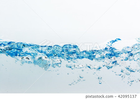 Water splash with bubbles of air, isolated 42095137